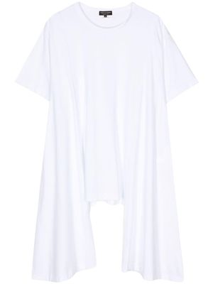 Comme des Garçons Homme Plus draped-detail cotton T-shirt - White