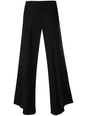 Comme Des Garçons Homme Plus draped-panel slim-fit wool trousers - Black