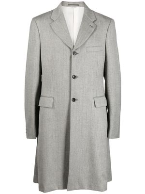 Comme Des Garçons Homme Plus draped single-breasted wool coat - Grey
