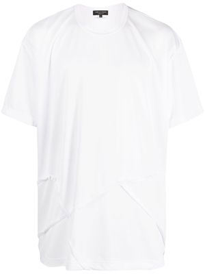 Comme Des Garçons Homme Plus exposed-seam short-sleeve T-shirt - White