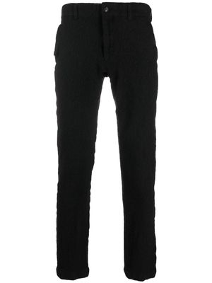 Comme Des Garçons Homme Plus fleece-texture skinny trousers - Black