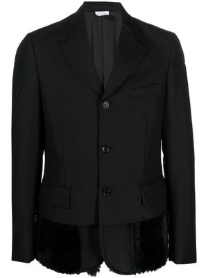 Comme Des Garçons Homme Plus flocked layered blazer - Black
