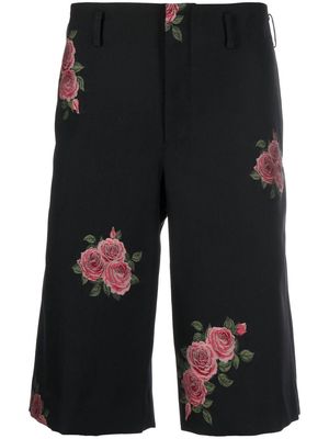 Comme Des Garçons Homme Plus floral jacquard bermuda shorts - Black