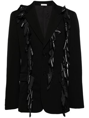 Comme des Garçons Homme Plus fringed wool blazer - Black