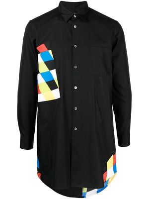 Comme Des Garçons Homme Plus geometric-pattern printed shirt - Black