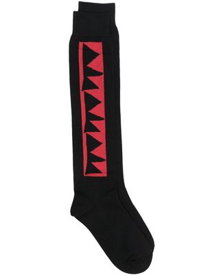Comme Des Garçons Homme Plus intarsia-knit mid-calf socks - Black
