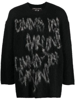 Comme Des Garçons Homme Plus intarsia-knit wool jumper - Black