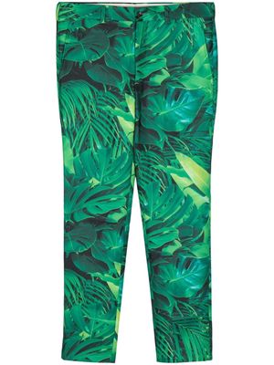 Comme des Garçons Homme Plus jungle-print tapered trousers - Green