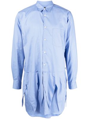 Comme Des Garçons Homme Plus layered buttoned cotton shirt - Blue