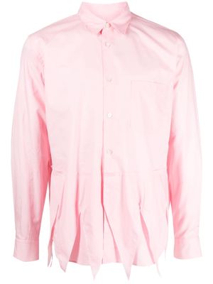 Comme Des Garçons Homme Plus layered buttoned cotton shirt - Pink