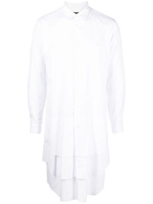 Comme Des Garçons Homme Plus layered-effect cotton shirtdress - White