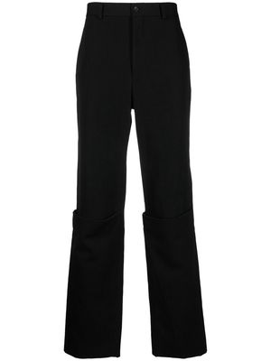 Comme Des Garçons Homme Plus linen-wool straight-leg trousers - Black
