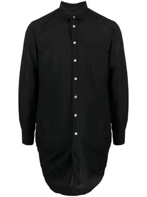Comme Des Garçons Homme Plus long-line buttoned shirt - Black