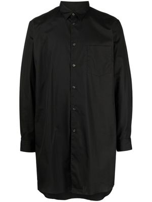 Comme Des Garçons Homme Plus long-line cotton shirt - Black