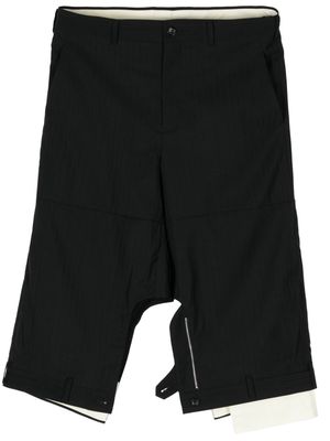 Comme des Garçons Homme Plus mirrored design shorts - Black