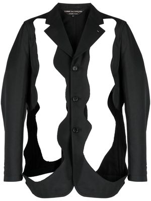 Comme Des Garçons Homme Plus notched-lapels cut-out detailing blazer - Black