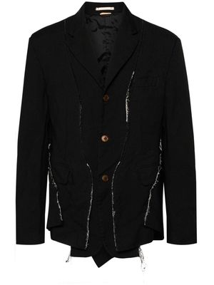 Comme des Garçons Homme Plus notched-lapels single-breasted blazer - Black