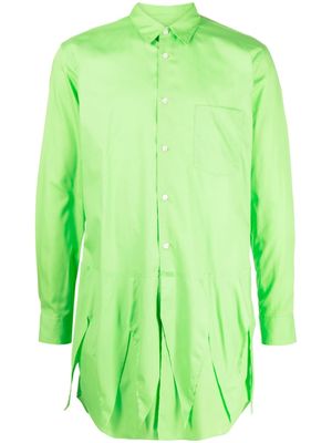 Comme Des Garçons Homme Plus overlapping-panel cotton shirt - Green