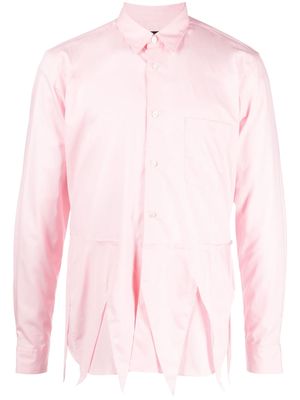Comme Des Garçons Homme Plus overlapping-panel cotton shirt - Pink