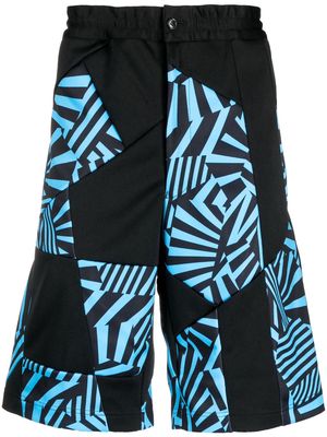 Comme Des Garçons Homme Plus panelled-design bermuda shorts - Black