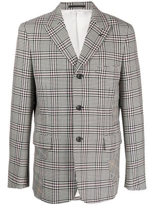 Comme Des Garçons Homme Plus patchwork detailing checked blazer - Neutrals