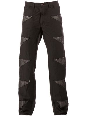 Comme Des Garçons Homme Plus patchwork trousers - Black