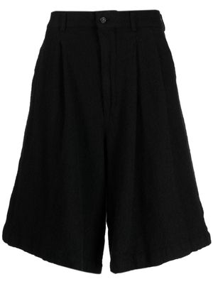 Comme Des Garçons Homme Plus pleated knitted Bermuda shorts - Black