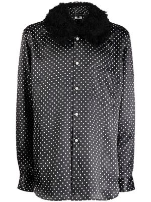 Comme Des Garçons Homme Plus polka-dot print long-sleeve shirt - Black