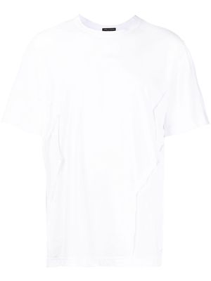 Comme Des Garçons Homme Plus seam-detail cotton T-shirt - White