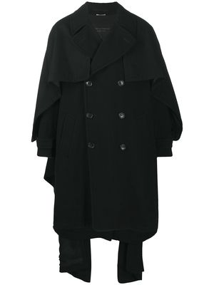 Comme Des Garçons Homme Plus shawl wool coat - Black
