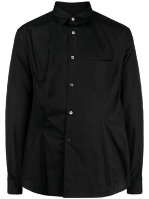 Comme Des Garçons Homme Plus spread-collar cotton shirt - Black