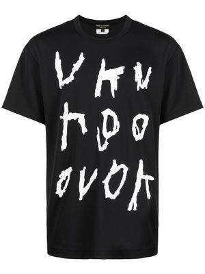 Comme Des Garçons Homme Plus text-print round-neck T-shirt - Black