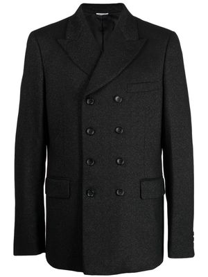 Comme Des Garçons Homme Plus textured-finish peak-lapels blazer - Black
