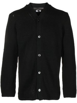 Comme Des Garçons Homme Plus V-neck cable-knit detail cardigan - Black