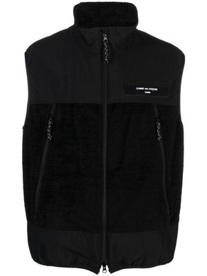 Comme Des Garçons Homme zip-up panelled waistcoat - Black