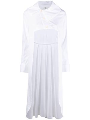 Comme Des Garçons Noir Kei Ninomiya asymmetric long-sleeved shirt - White
