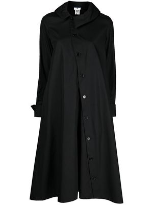 Comme Des Garçons Noir Kei Ninomiya asymmetrical open-back long shirt - Black
