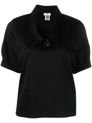 Comme Des Garçons Noir Kei Ninomiya double-collar cotton T-shirt - Black