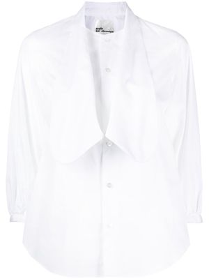 Comme Des Garçons Noir Kei Ninomiya draped mid-length skirt - White