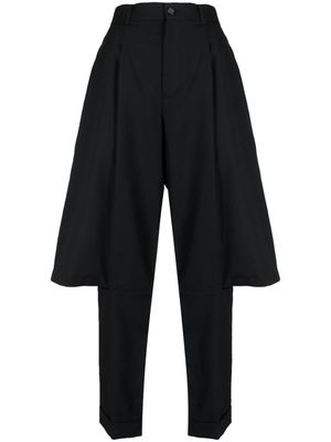 Comme Des Garçons Noir Kei Ninomiya high-waisted layered trousers - Black