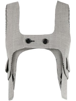 Comme Des Garçons Noir Kei Ninomiya houndstooth wool waistcoat - Black