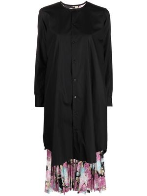 Comme Des Garçons Noir Kei Ninomiya long-sleeve cotton shirtdress - Black