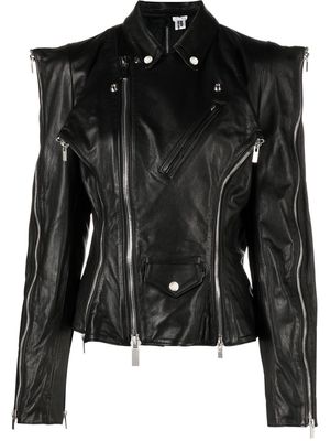 Comme Des Garçons Noir Kei Ninomiya pointed-shoulders biker jacket - Black