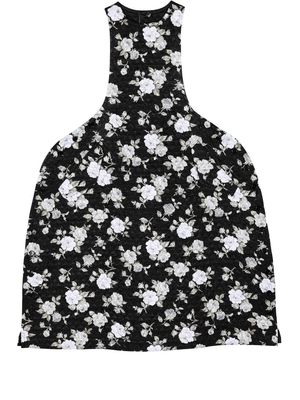 Comme Des Garçons Noir Kei Ninomiya quilted floral-print pinafore - Black