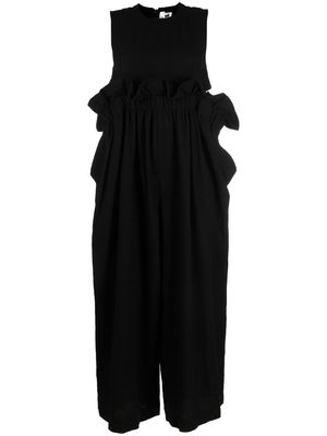 Comme Des Garçons Noir Kei Ninomiya ruffled sleeveless jumpsuit - Black