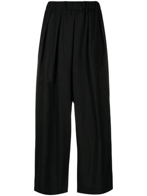 Comme Des Garçons Noir Kei Ninomiya wide-leg elasticated-waistband trousers - Black