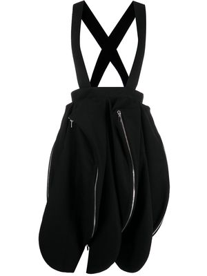 Comme Des Garçons Noir Kei Ninomiya zip-embellished wool midi dress - Black