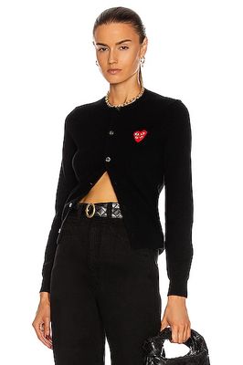 Comme Des Garcons PLAY Cardigan in Black
