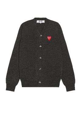 Comme Des Garcons PLAY Cardigan in Gray