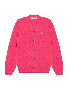 Comme Des Garcons PLAY Cardigan in Pink